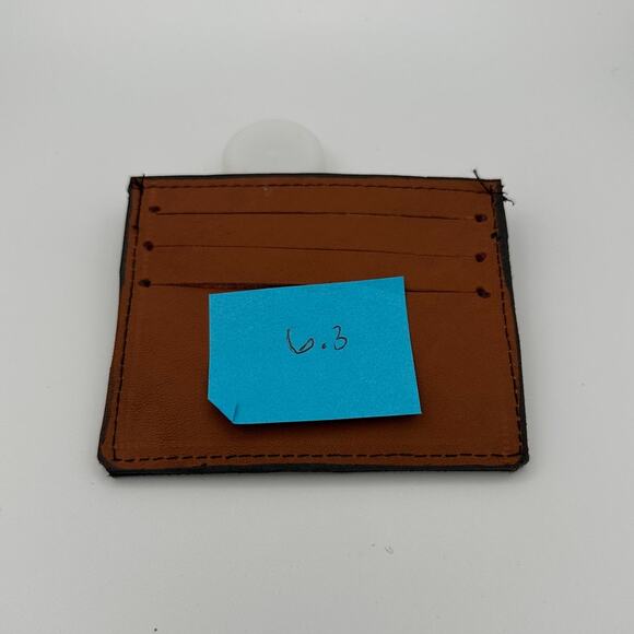 Minimalist Oaxaca Mexico Handmade Real Leather Card Wallet - Picture 6 of 6